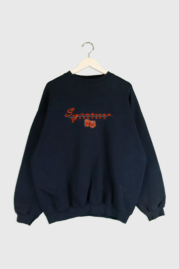 Vintage NCAA Syracuse Orangemen Embroidered Cursive Font Sweatshirt Sz XL