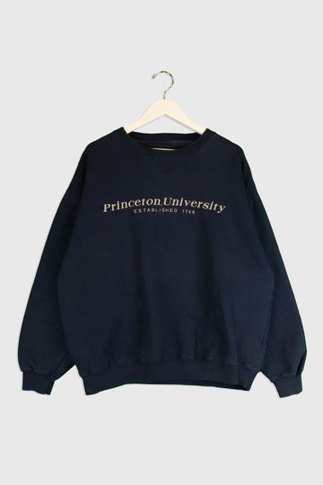 Vintage Princeton University Embroidered Simple Sweatshirt Sz L
