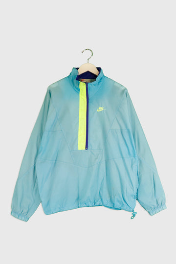 Vintage Nike Quarter Zip Multi Neon Coloured Windbreaker Sz L