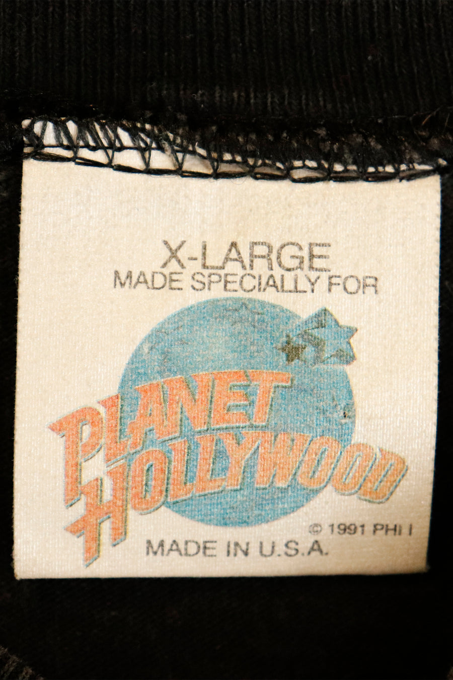 Vintage 1991 Planet Hollywood Chicago Stars T Shirt Sz XL