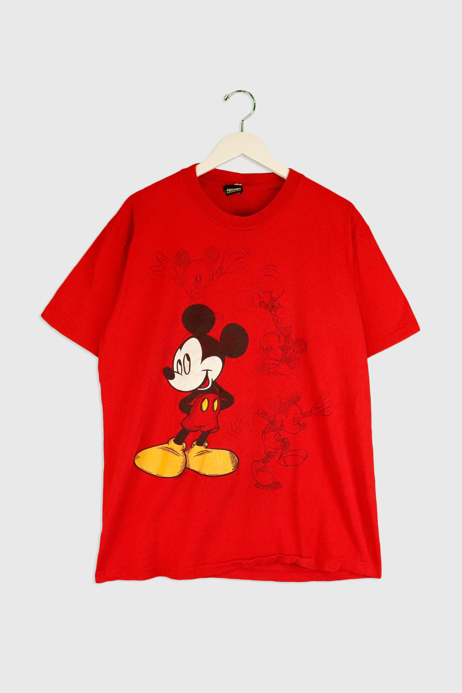 Vintage Disney Micky Mouse Vinyl Sketch Style Drawing T Shirt