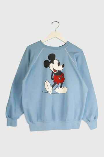 Vintage Disney Mickey Mouse Hands Behind Back Simple Vinyl Sweatshirt Sz XL