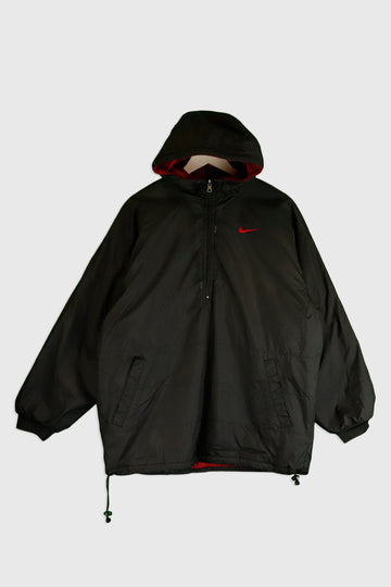 Vintage Nike Full Zip Simple Small Swoosh Hooded Winter Jacket
