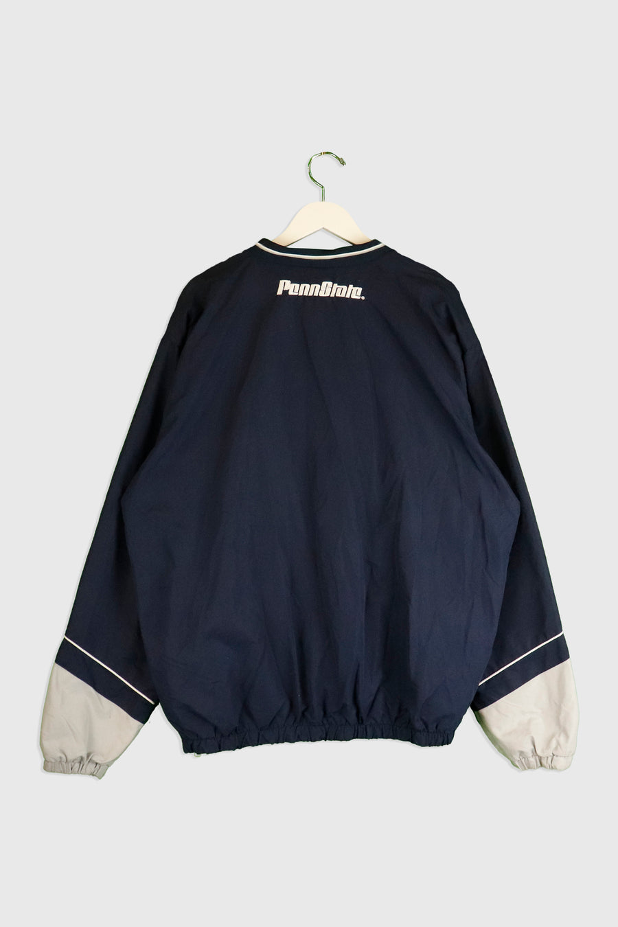 Vintage Penn State Pull Over Embroidered Logo Warmup Jacket Sz XL