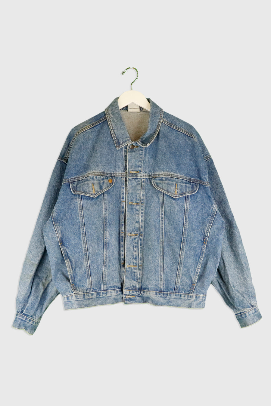 Vintage 1995 Looney Tunes Marvin Embroidered Denim Jacket Sz L