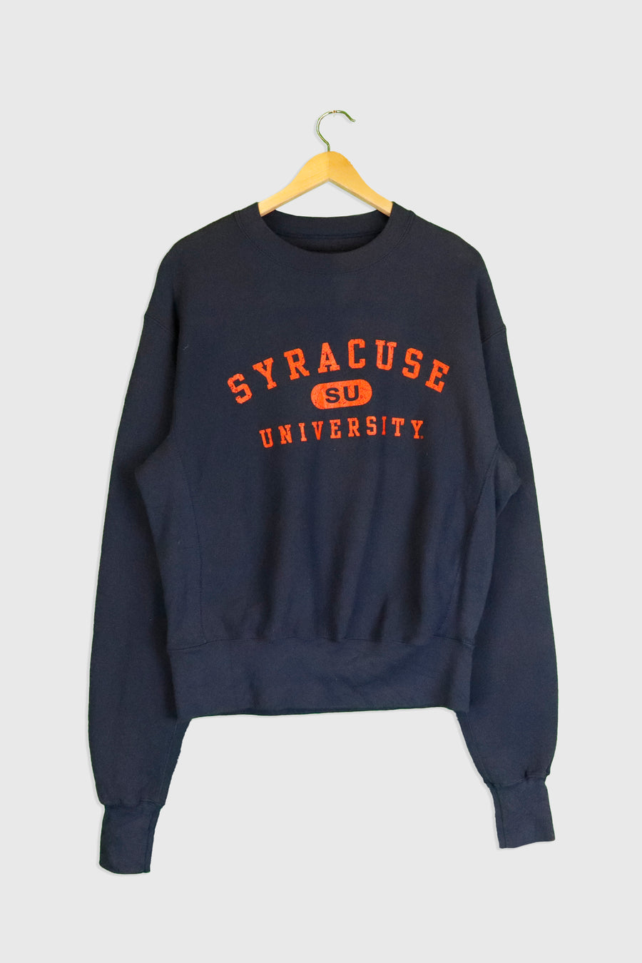 Vintage Syracuse University Vinyl Lettering Sweatshirt Sz M