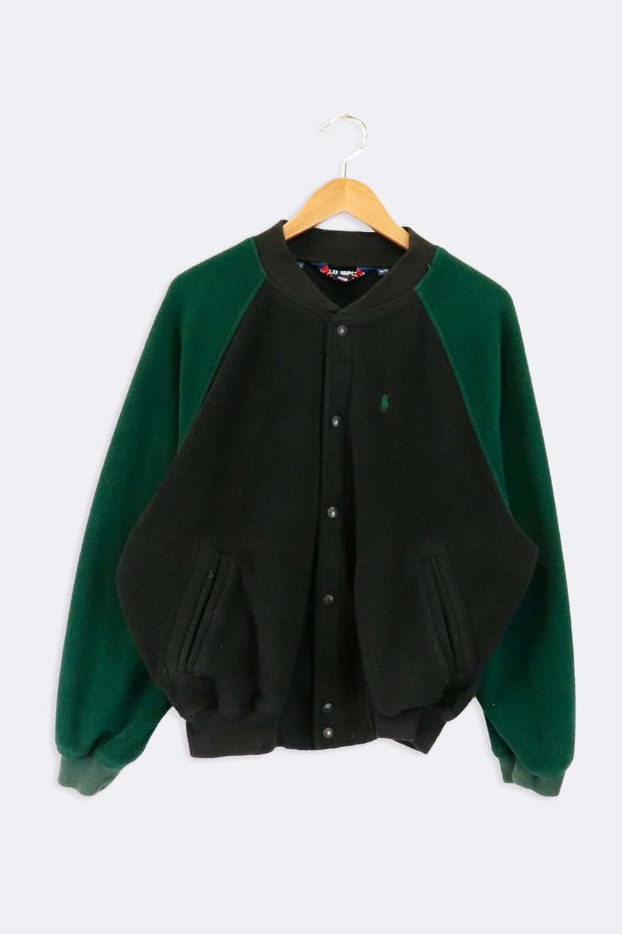 Vintage Polo Sport Ralph Lauren Fleece Button Up Jacket Sweater Sz M