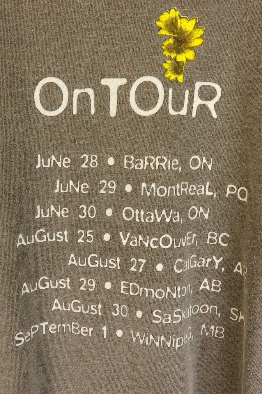 Vintage 1997 Edgefest '97 On Tour Vinyl T Shirt Sz XL