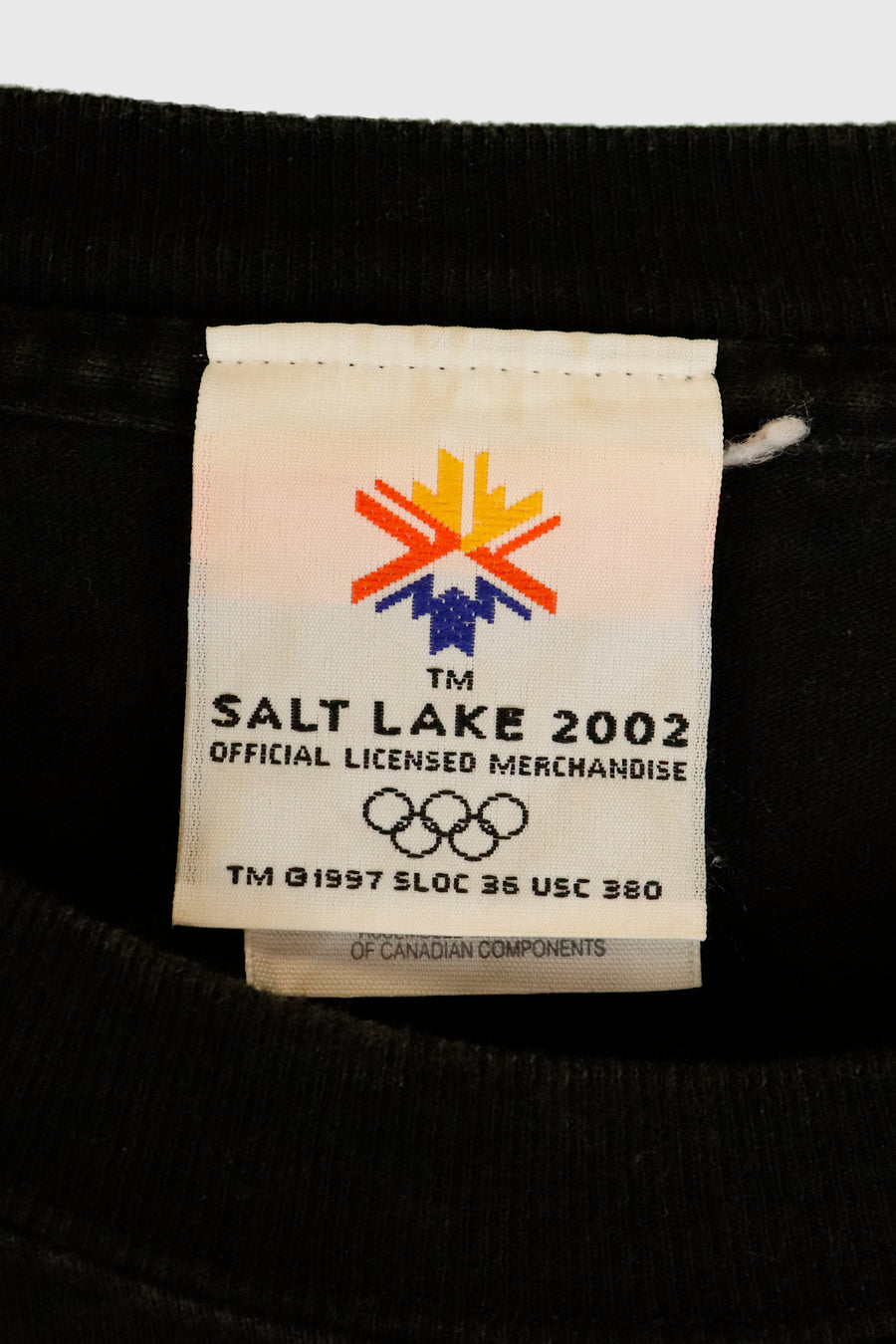 Vintage 2002 Olympics Salt Lake Vinyl T Shirt Sz XL