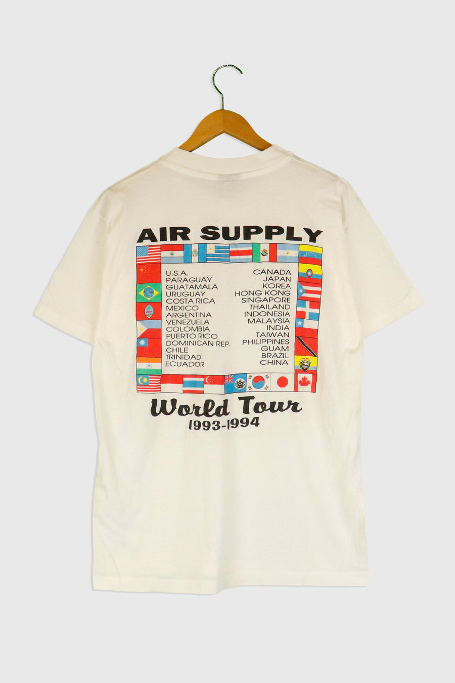 Vintage 1994 Air Supply The Vanishing Race World Tour T Shirt Sz L