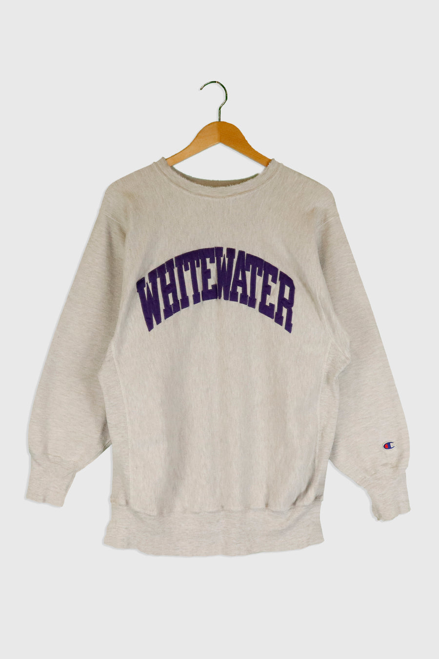 Vintage White Water Patch Lettering Sweatshirt