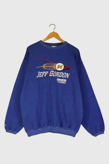 Vintage Nascar Jeff Gordon #24 Hendrick Motorsports Embrpidered Sweatshirt Sz L