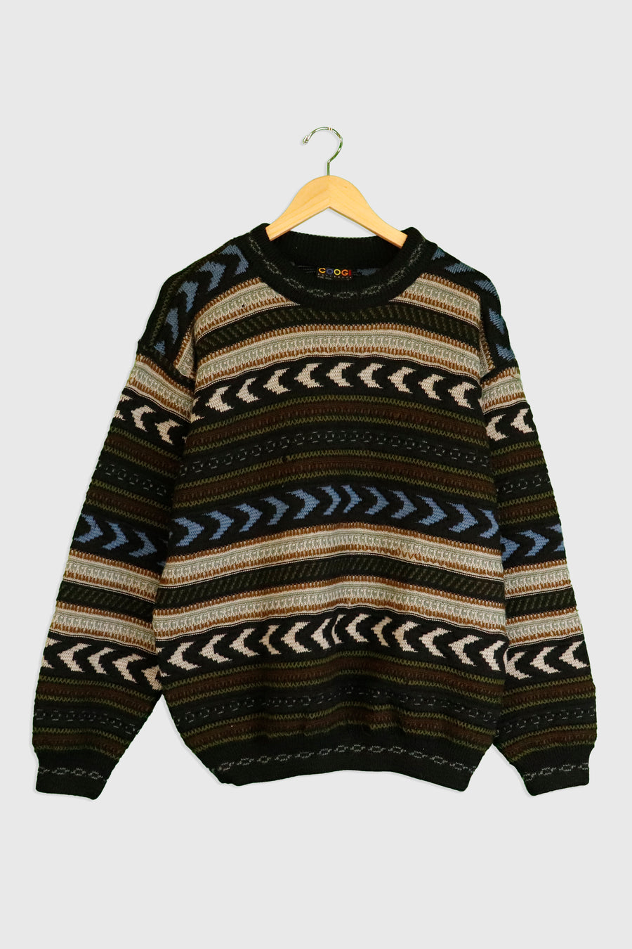 Vintage Coogi Multi Colour knit Sweater Sz M