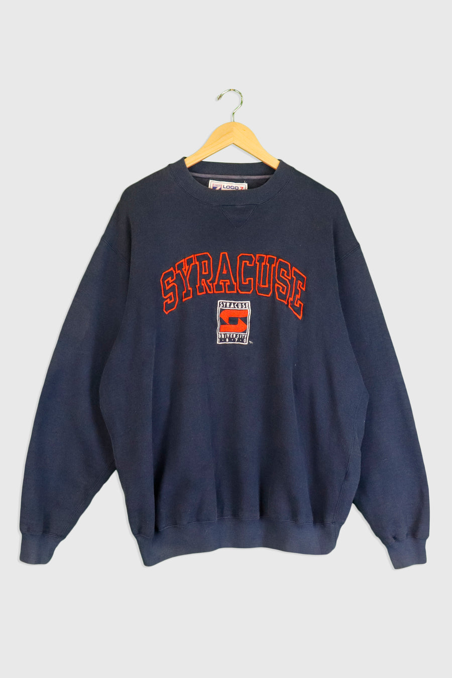 Vintage Logo 7 Syracuse Embroidered Sweatshirt Sz XL