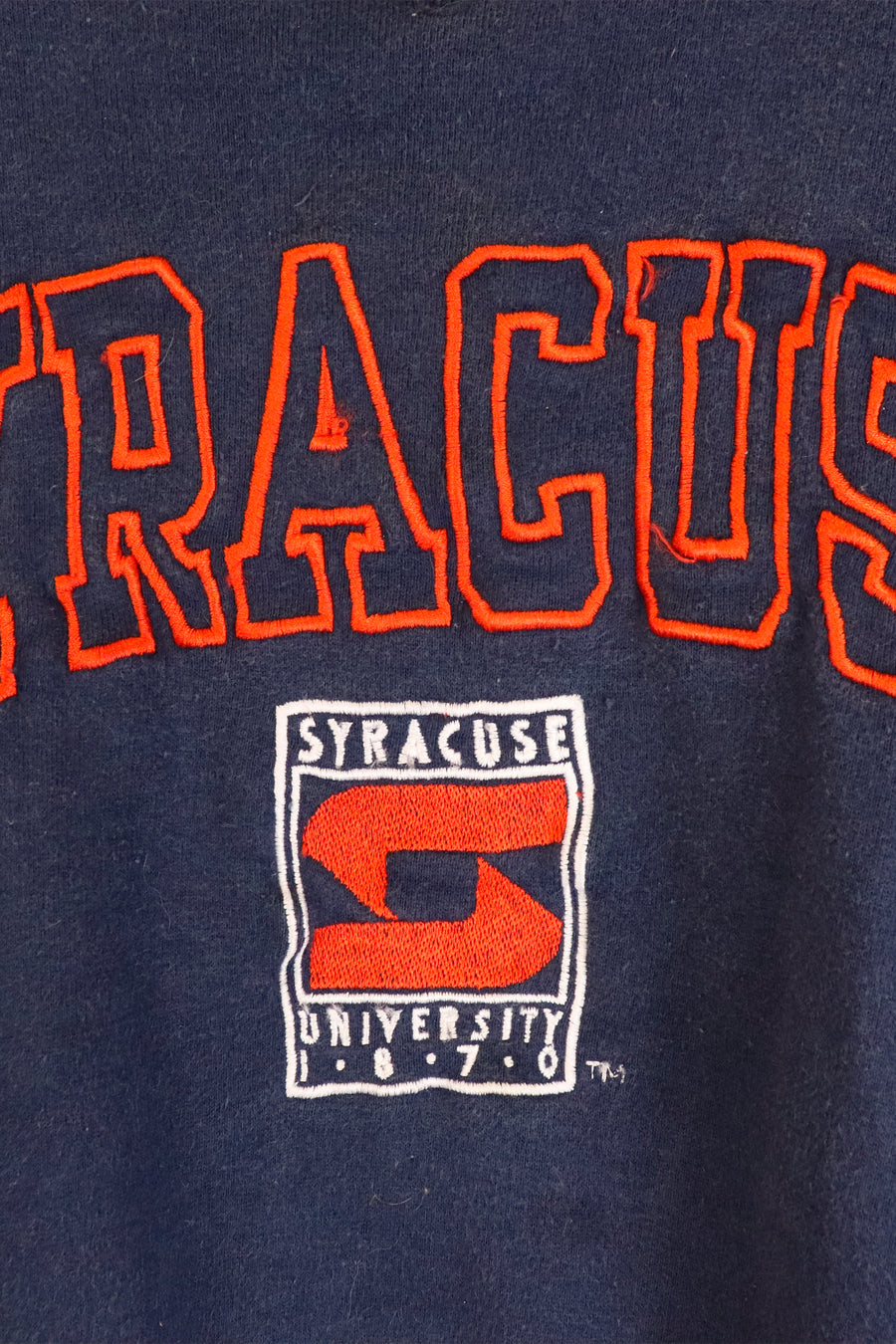 Vintage Logo 7 Syracuse Embroidered Sweatshirt Sz XL