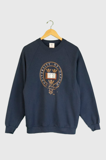 Vintage 'University Of Oxford' Vinyl Sweatshirt Sz L
