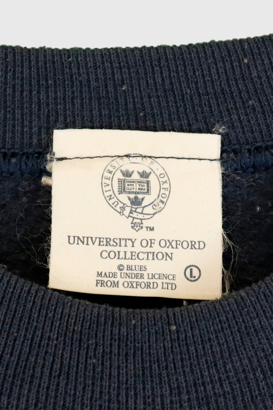 Vintage 'University Of Oxford' Vinyl Sweatshirt Sz L