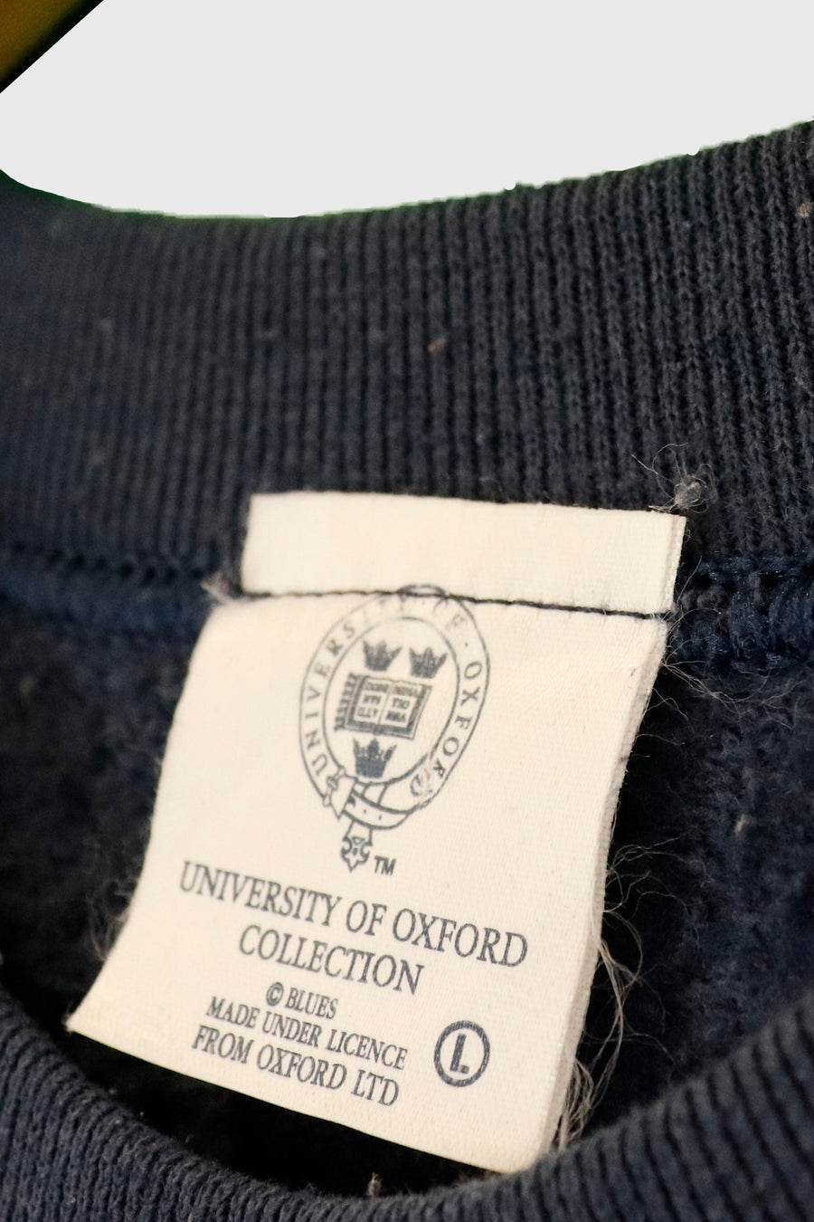 Vintage 'University Of Oxford' Vinyl Sweatshirt Sz L