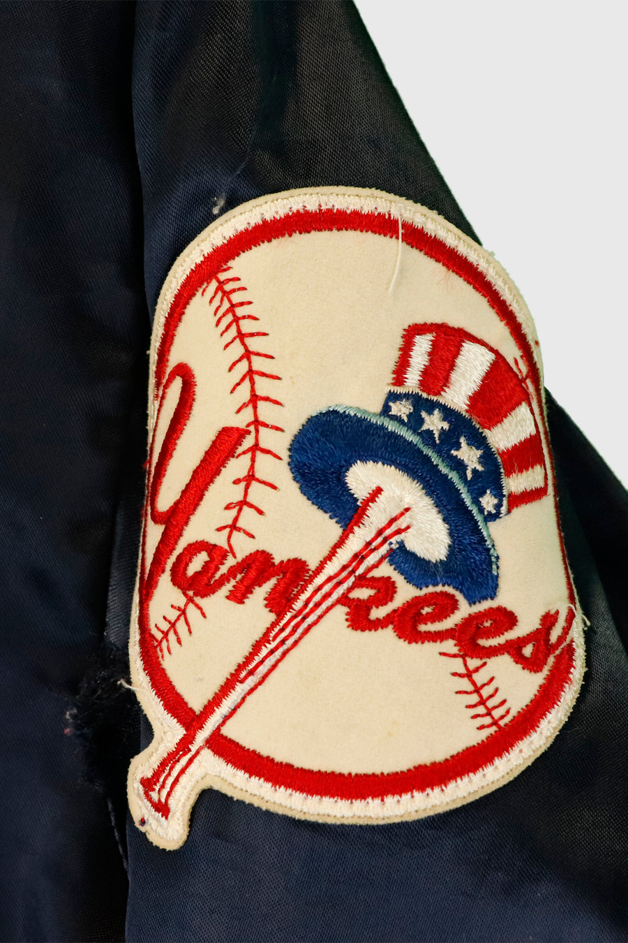 Vintage MLB NY Yankees Snap Button Bomber Jacket Sz L