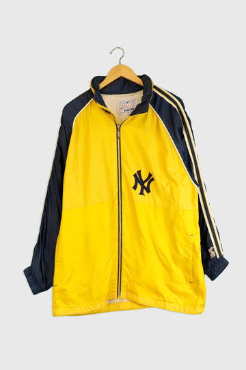 Vintage MLB Starter NY Yankees Full Zip Embroidered Back Jacket Sz L