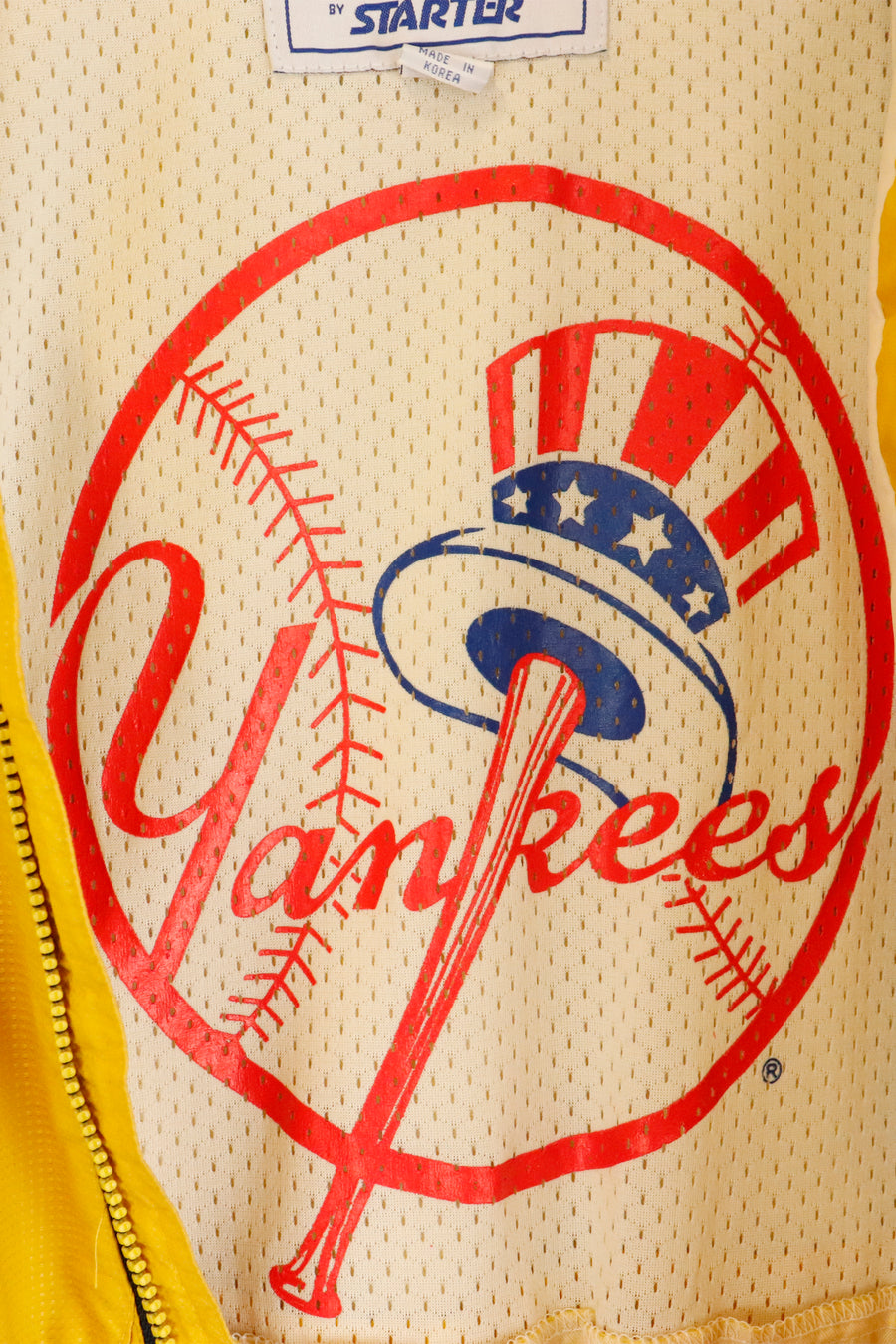 Vintage MLB Starter NY Yankees Full Zip Embroidered Back Jacket Sz L