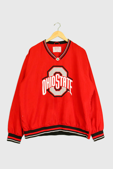 Vintage Ohio State Varsity Patched Jersey Style Sweatshirt Sz XL