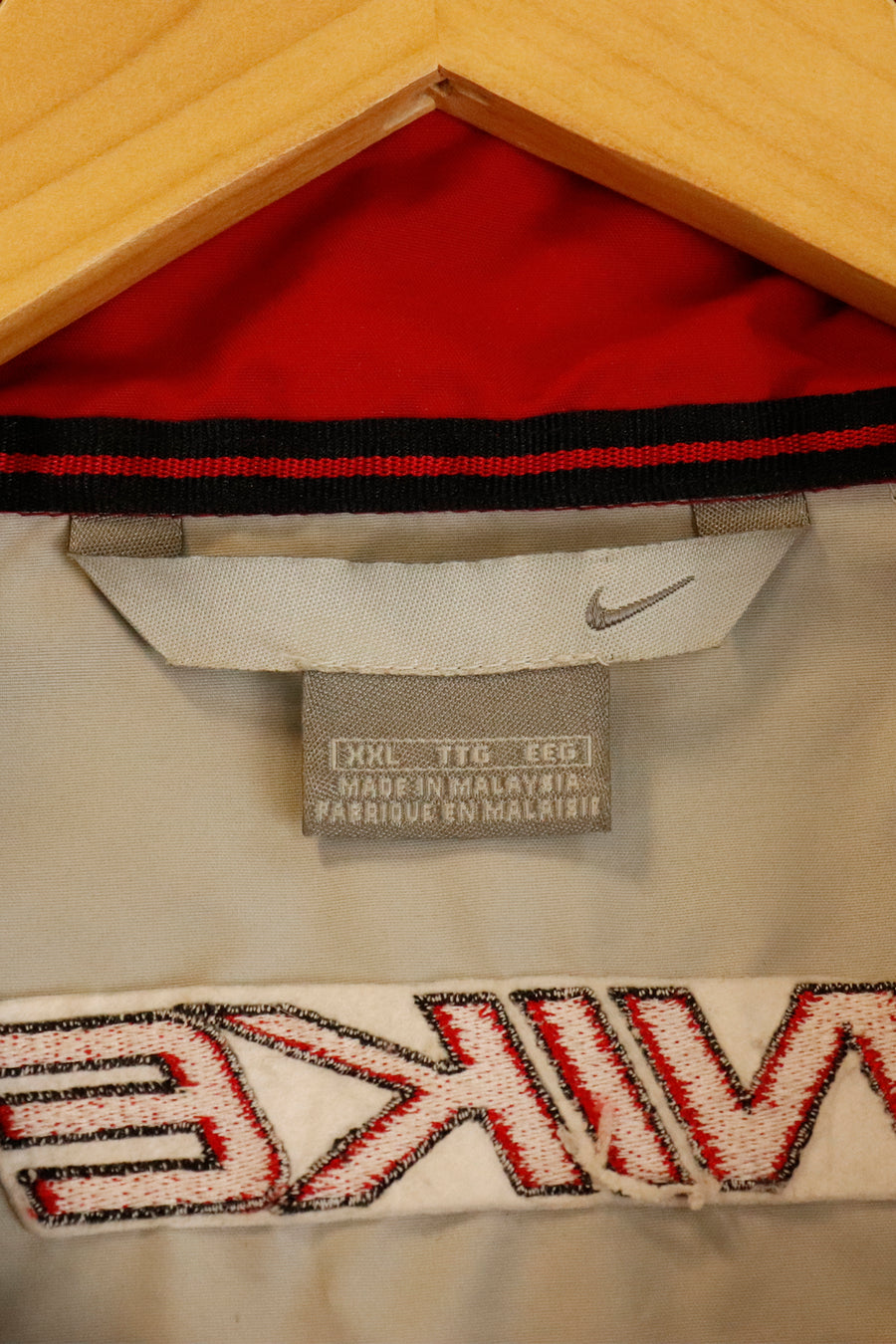 Vintage Nike Full Zip Embroidered Neck Windbreaker Sz 2XL