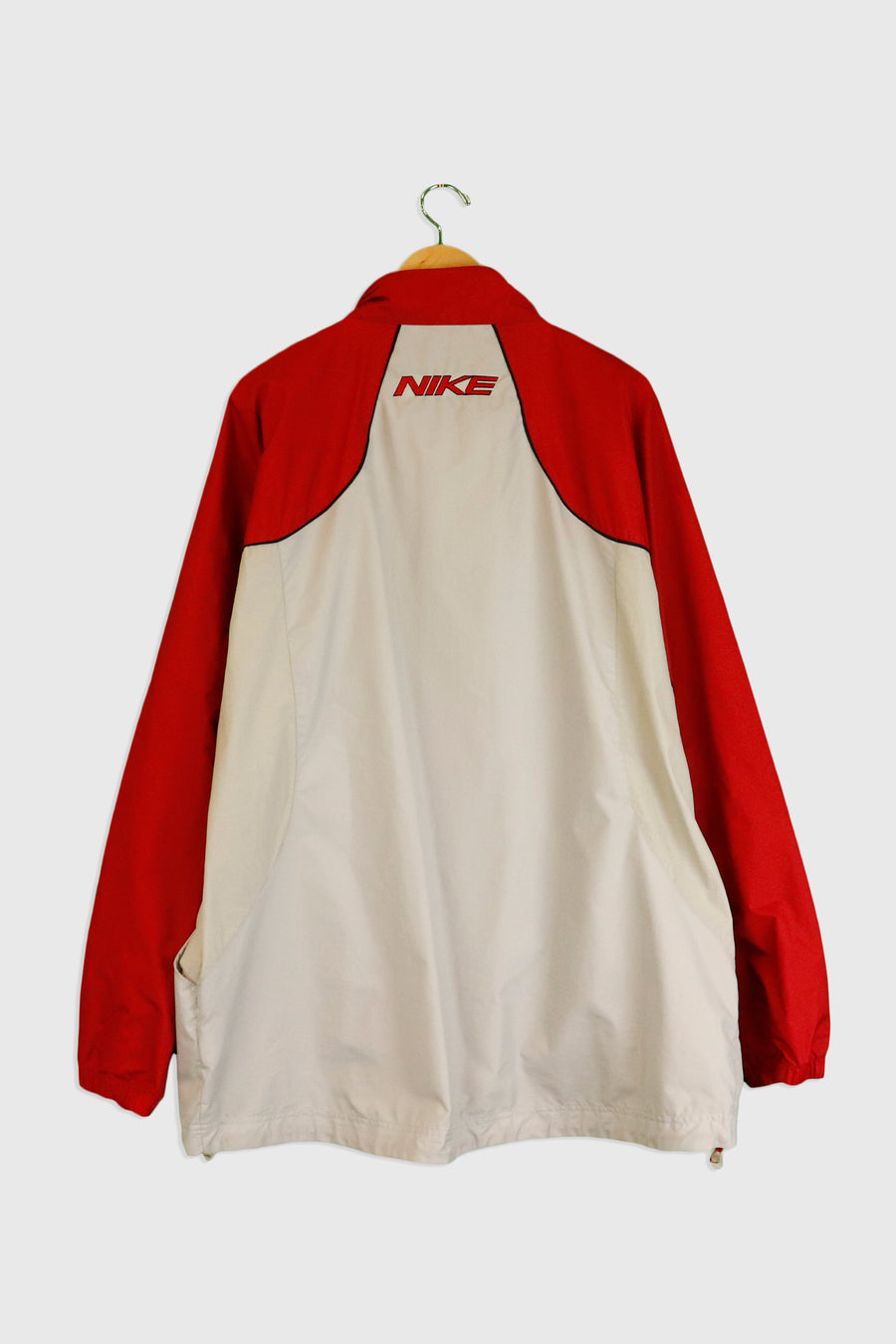 Vintage Nike Full Zip Embroidered Neck Windbreaker Sz 2XL