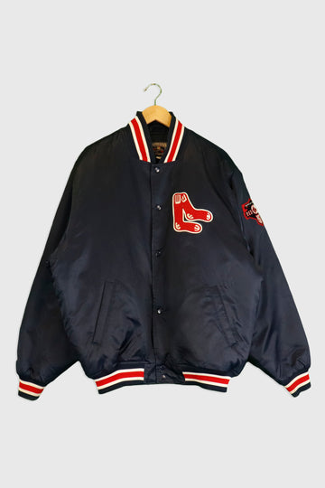 Vintage 1967  Red Sox Full Snap Button Up Bomber Jacket Sz XL