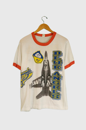 Vintage Blue Angels US Navy T Shirt Sz L