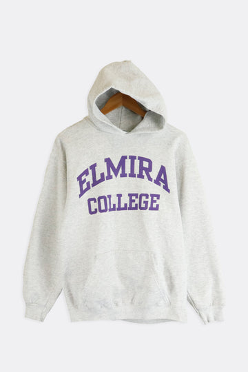 Vintage Elmira College Varsity Graphic Hooded Sweatshirt Sz M