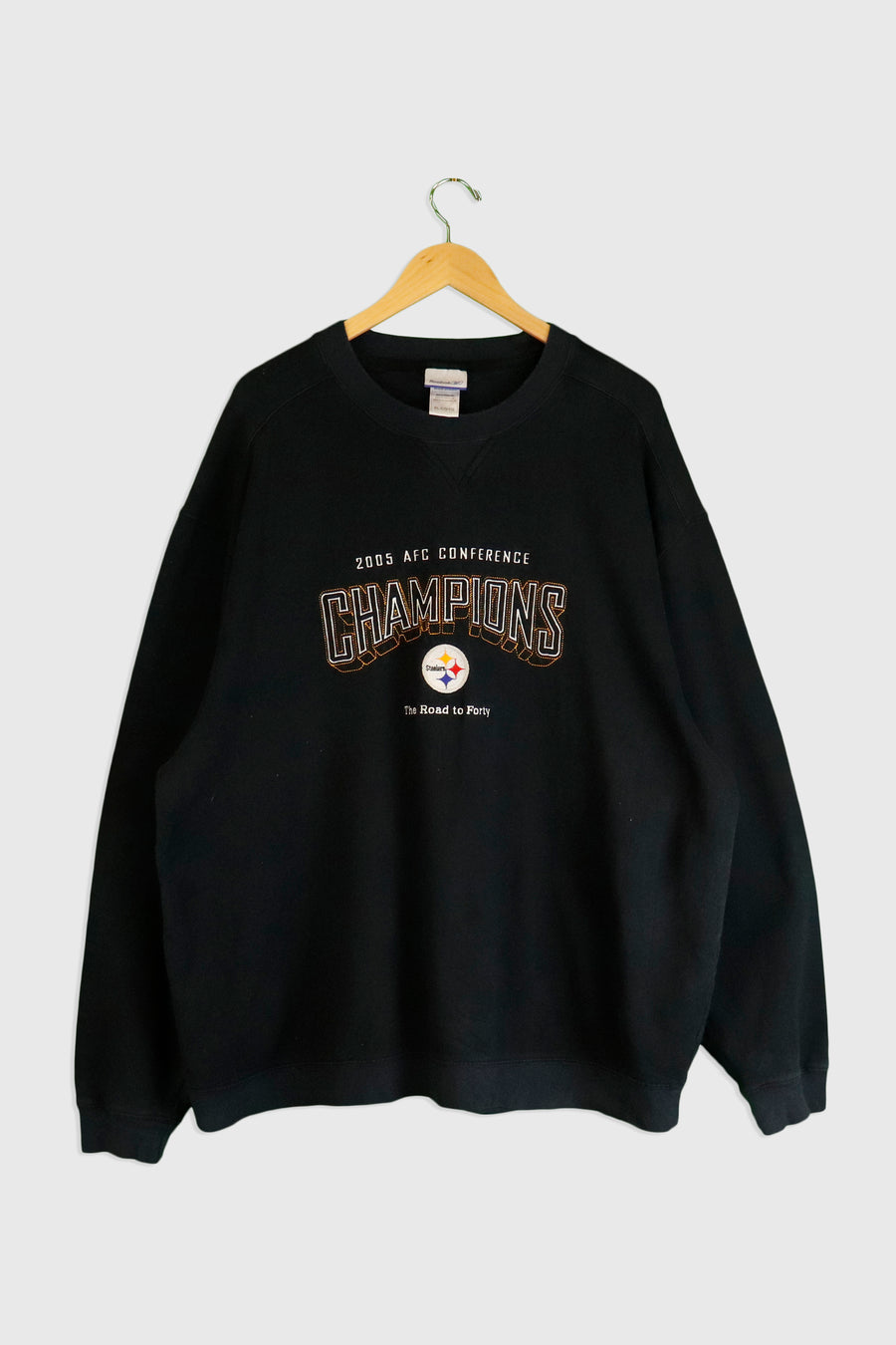 Vintage 2005 Steelers The Road To Forty Sweatshirt Sz XL