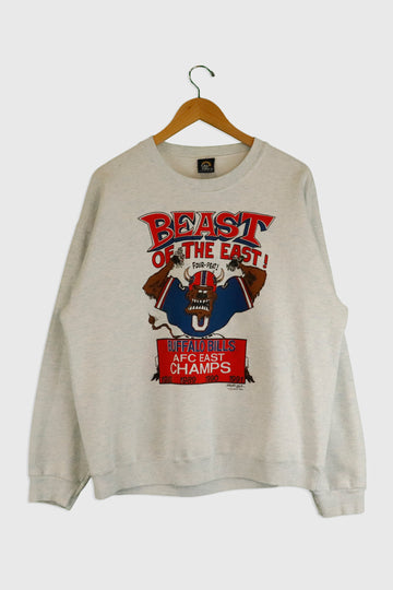 Vinatge 1991 NFL Buffalo Bills Beast Sweatshirt Sz XL