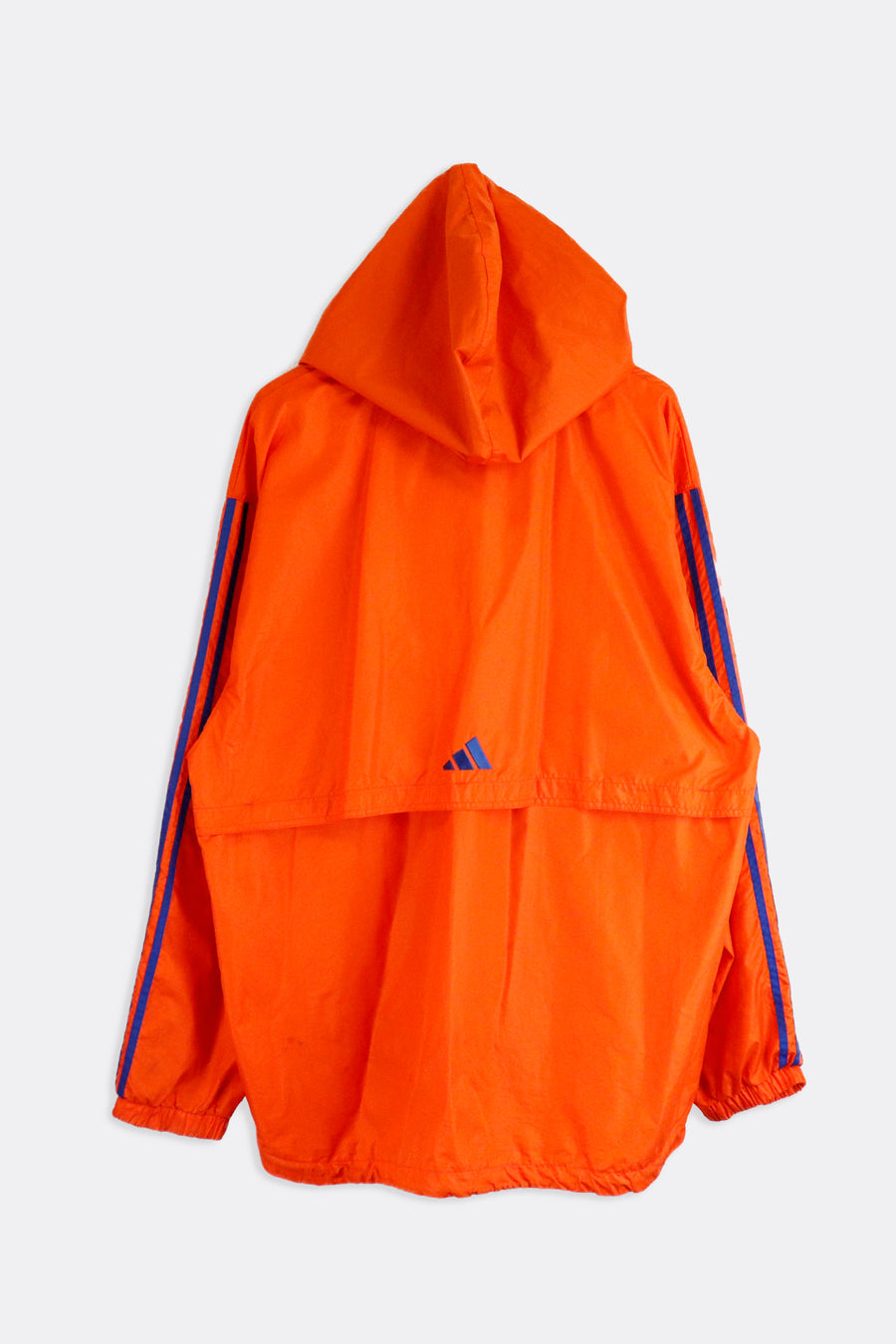 Vintage Adidas Blue Embroidered Logo Patch Zip Up Windbreaker Sz XL