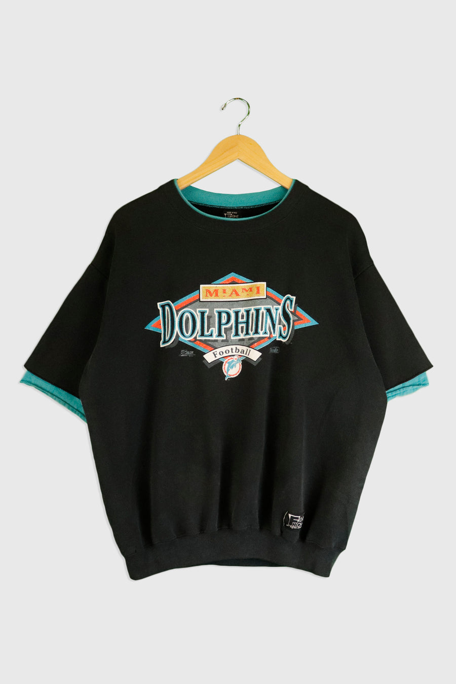 Vintage NFL Miami Dolphins Vinyl Print With Mascot T Shirt Sz XL