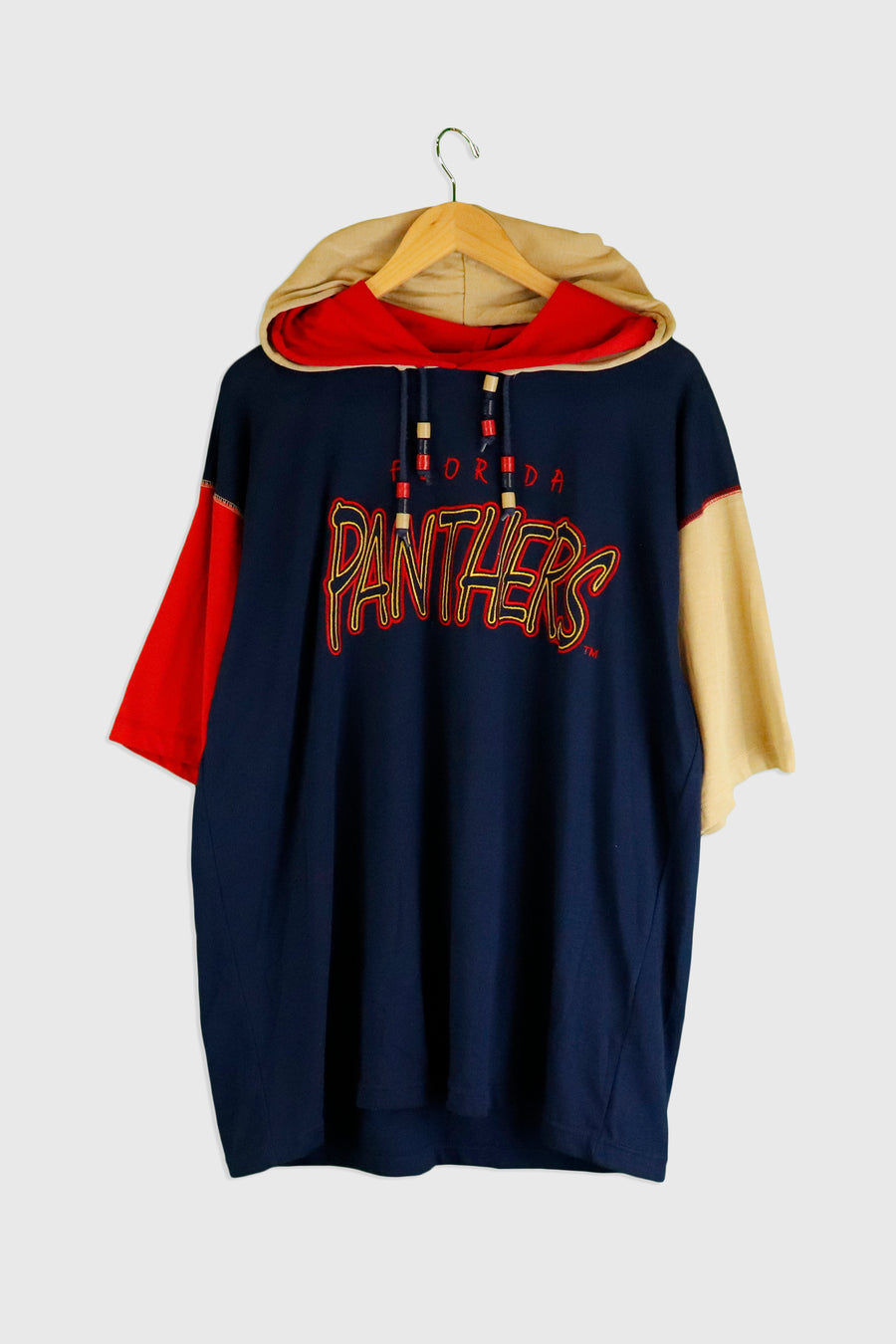 Vintage Starter NHL Florida Panthers Double Hooded T Shirt Sz XL