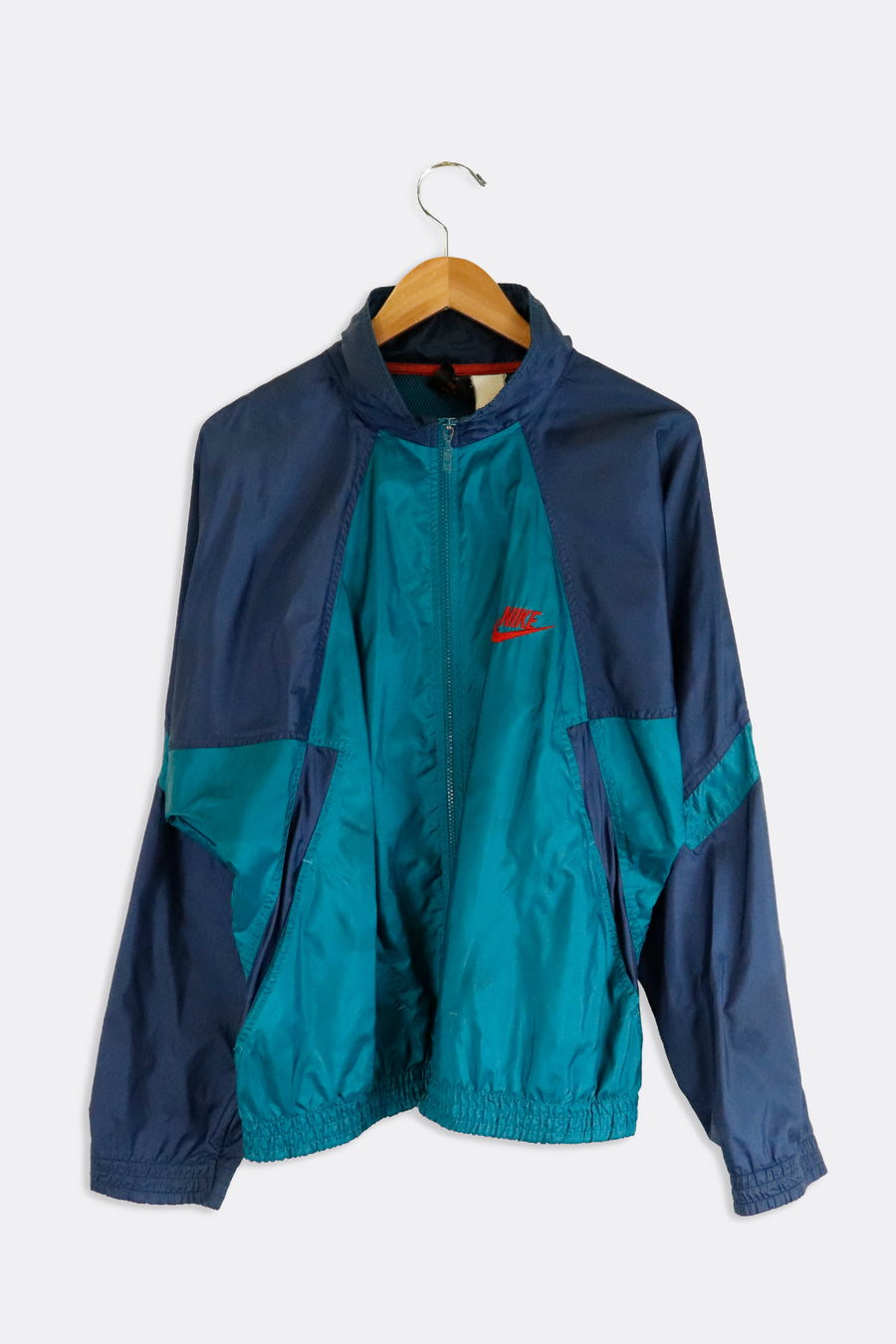 Vintage Nike Blue Multi Colored Windbreaker Jacket