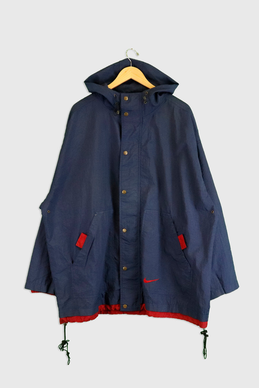 Vintage Nike Velcro Pocket Full Zip Windbreaker Jacket Sz XL