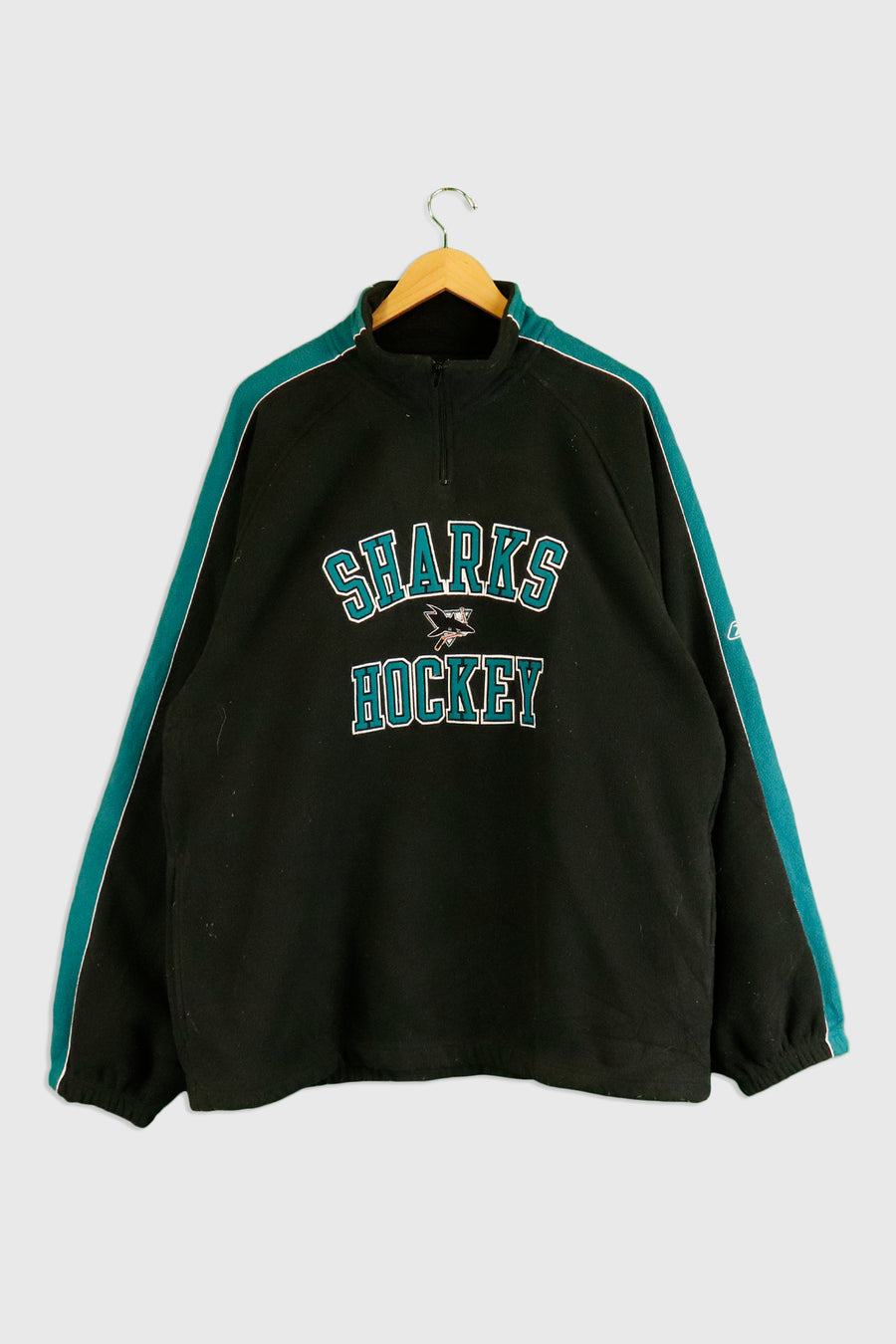 Vintage NHL San Jose Sharks Quarter Zip Fleece Sz XL
