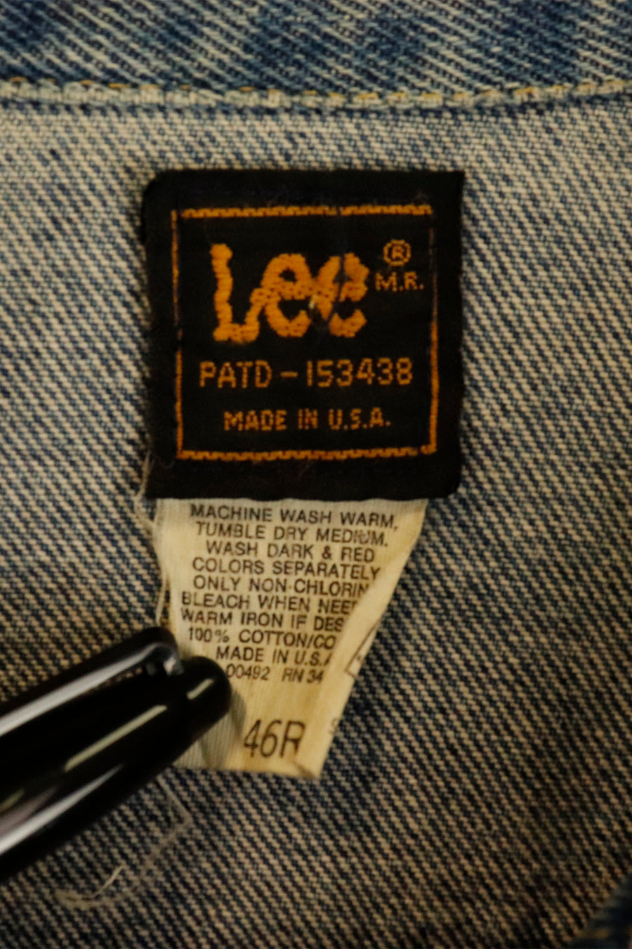 Vintage Lee Brand Button Denim Jacket Sz L