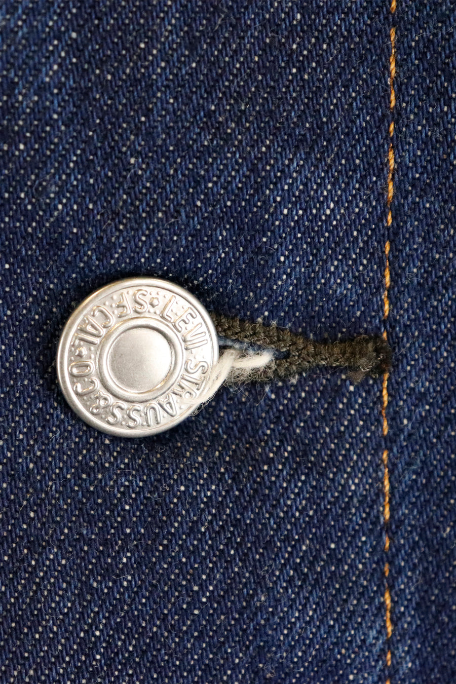 Vintage Levi Brand Front Button Pockets Denim Jacket Sz XL