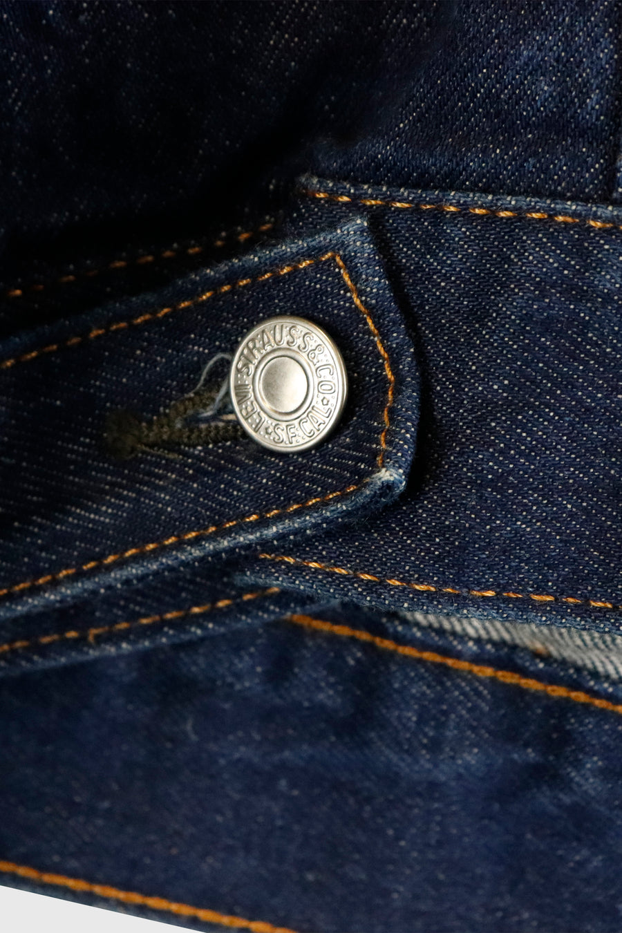Vintage Levi Brand Front Button Pockets Denim Jacket Sz XL