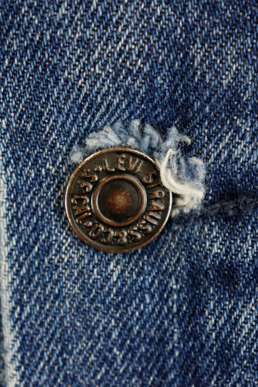 Vintage Levi Brand Denim Side Pocket Jacket Sz XL