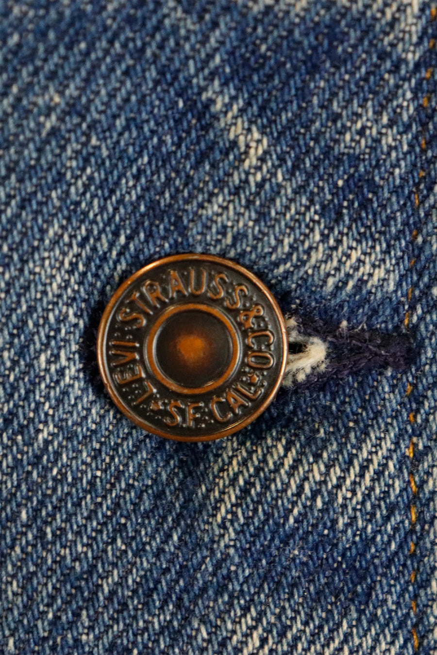 Vintage Levi Brand Denim Jean Long Sleeve Jacket Sz S