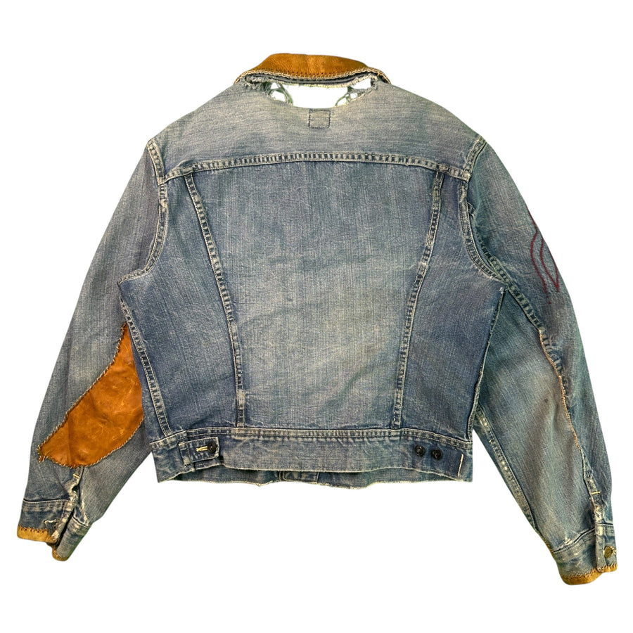 Lee 101-J Hippie Custom Jacket folk Art Denim 60s Woodstock size 44 Jacket OTHER 