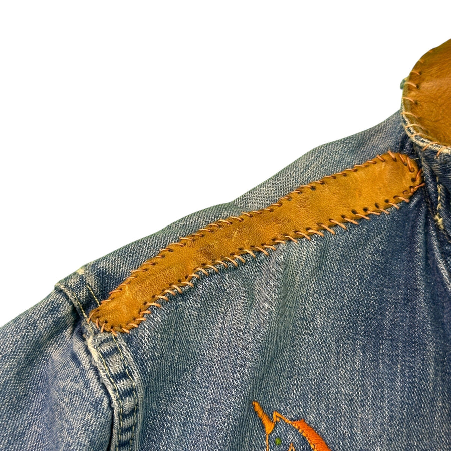 Lee 101-J Hippie Custom Jacket folk Art Denim 60s Woodstock size 44 Jacket OTHER 