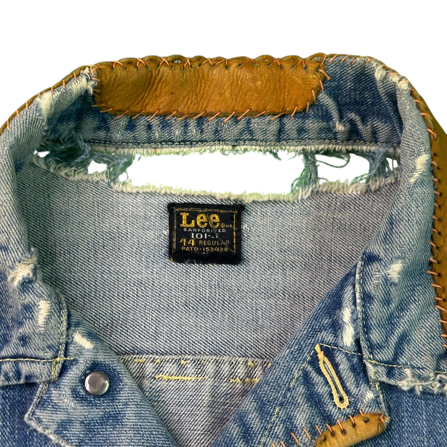 Lee 101-J Hippie Custom Jacket folk Art Denim 60s Woodstock size 44 Jacket OTHER 