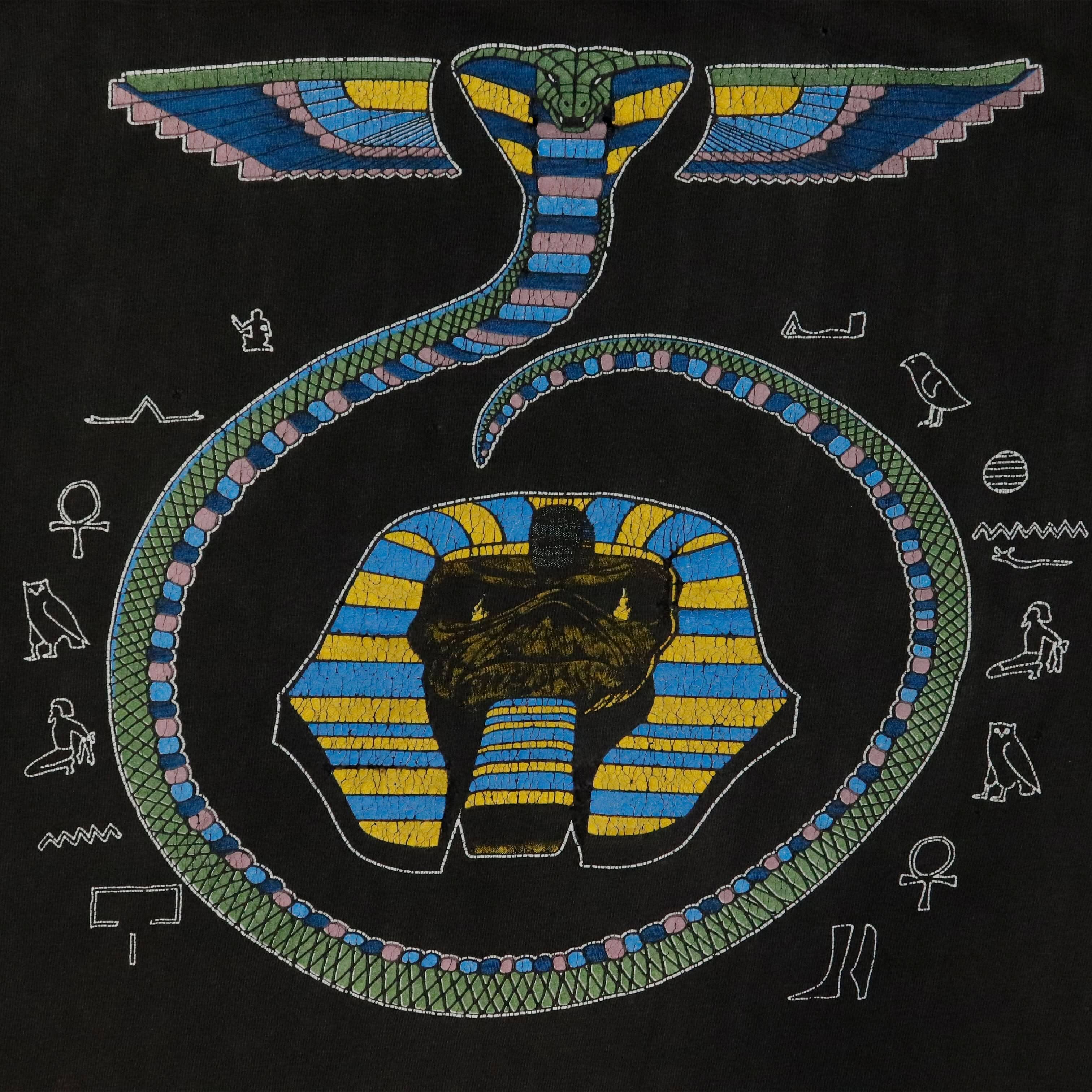 Vintage 1984 Iron Maiden Egyptian Graphic T-Shirt Size XL FAIF.CA 