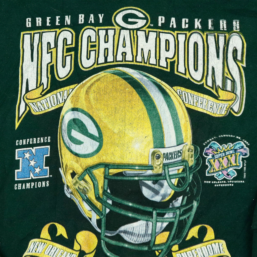 Vintage 1997 Pro Player NFL Packers Green Crewneck Size 18/20 Pro Player 