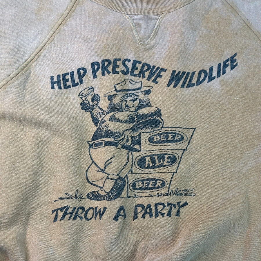 Vintage 60s Sweatshirt Party Beer Smokey the Bear Triton RARE! sweatshirt OTHER 